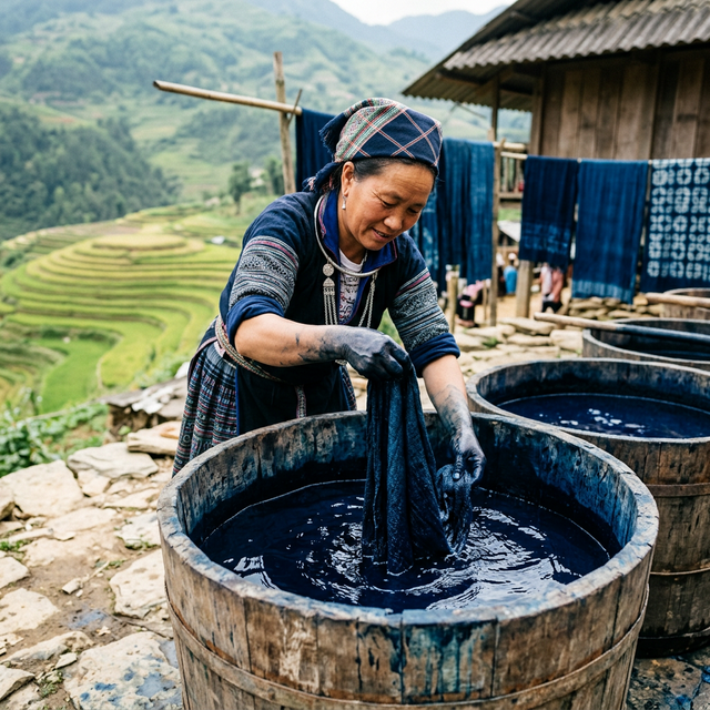La teinture à l'indigo de Sapa