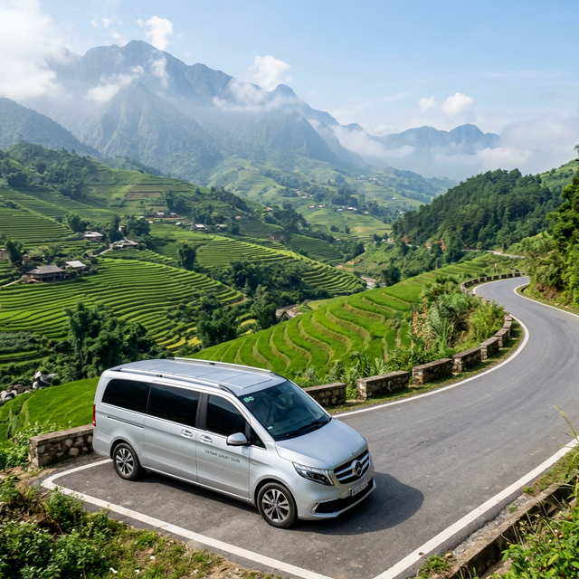 Luxury bus travel to Sapa