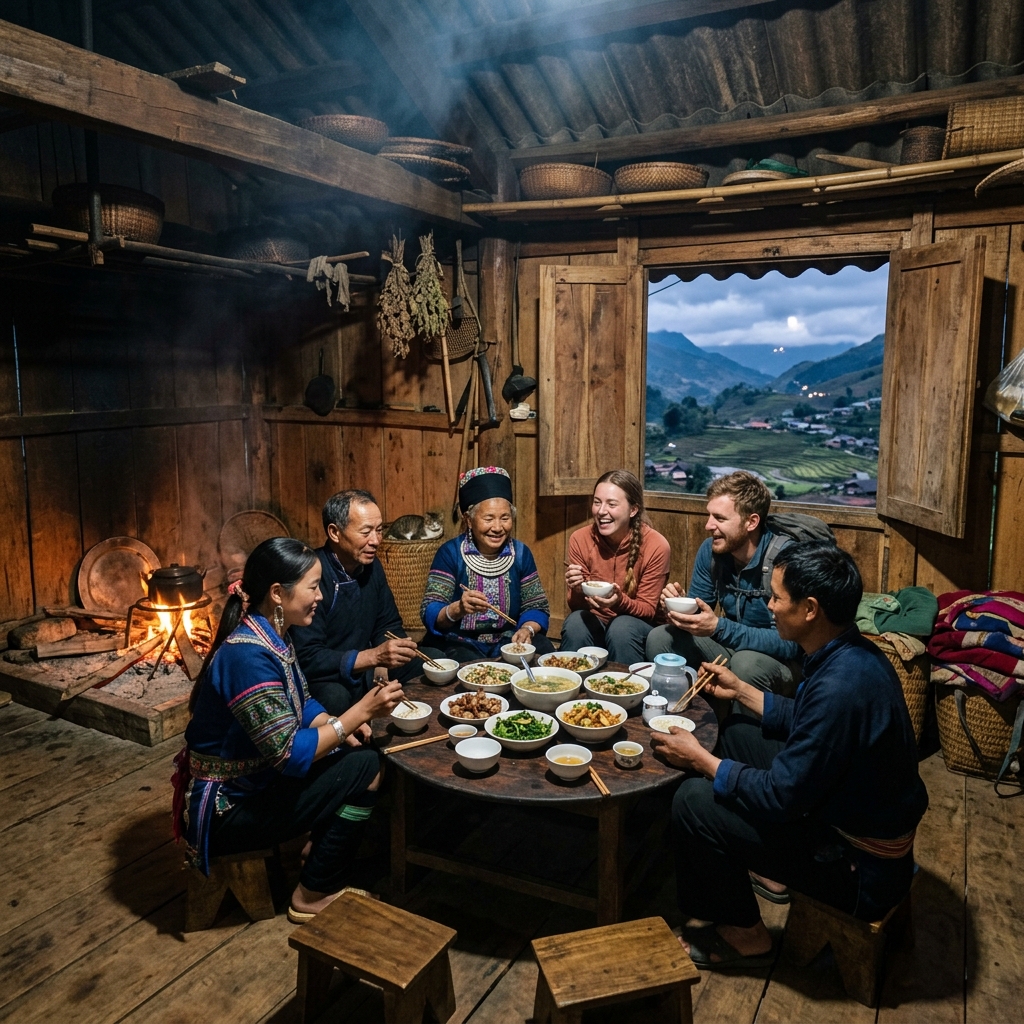 Repas chez l'habitant Sapa